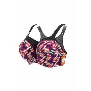 Panache Sport Wired Sports Bra 36GG Neon Light Print 5021A High Impact NWT